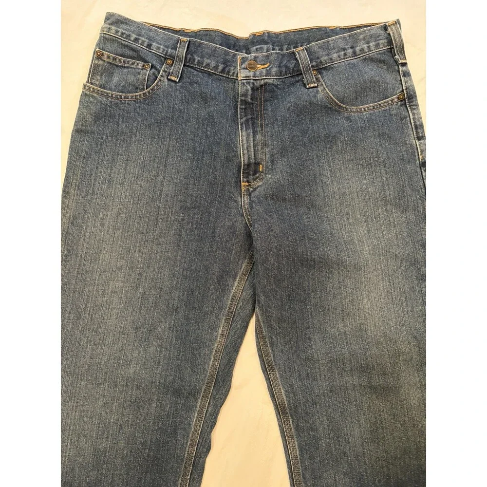 Carhartt Jeans Men’s 38x30 Blue Med Wash Relaxed‎ Fit Straight Leg
